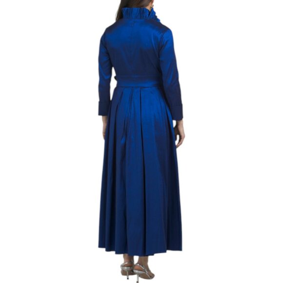 OLEG CASSINI Stretch Taffeta Shirt Dress - Picture 4 of 5